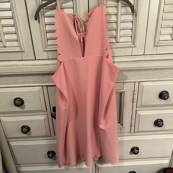 Cooper & Ella Elena Scallop Dress in Light Pink (Salmon), size: L - Picture 4 of 4